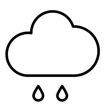 Rain cloud weather icon Stock Illustration