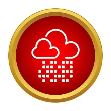 Rain cloud weather icon showing precipitation Stock Illustration