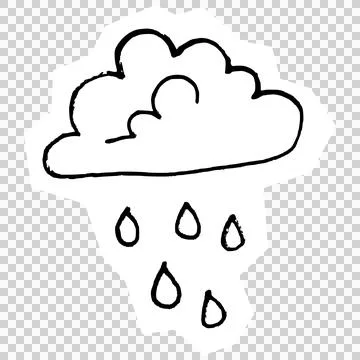 Rain cloud weather symbol Stock Illustration
