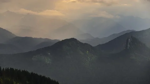 Rain clouds alps mountain time lapse Stock Footage 138897763