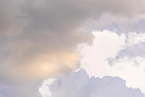 Rain clouds and cumulonimbus clouds over the pampa biome Stock Photos