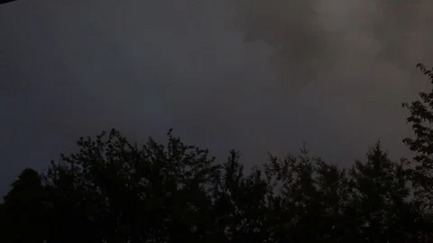 Rain clouds and a double rainbow Stock Footage 93782435