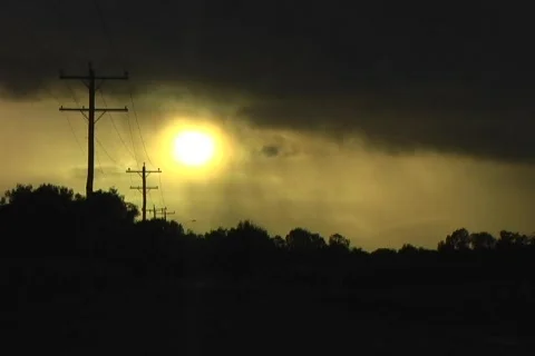 Rain clouds and sun Stock Footage 354461