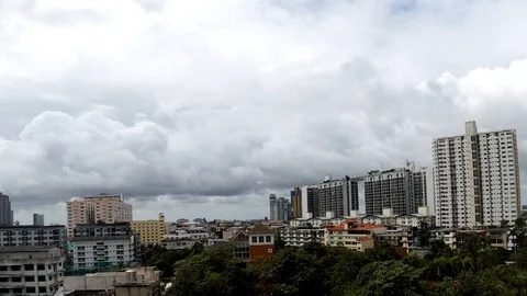 Rain clouds are moving in Bangkok, Thailand, Timelapse Stock Footage 116315231