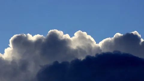 Rain clouds in the blue sky Stock Footage 241911804