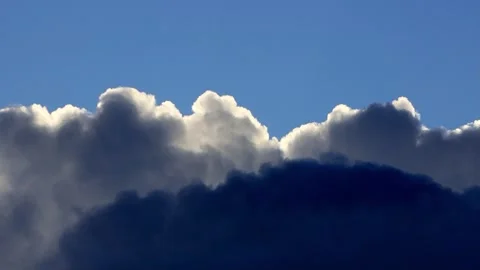 Rain clouds in the blue sky Stock Footage 244291216