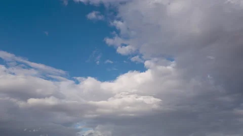 Rain Clouds In The Blue Sky At Sunset, Time Lapse Stock Footage 150768989