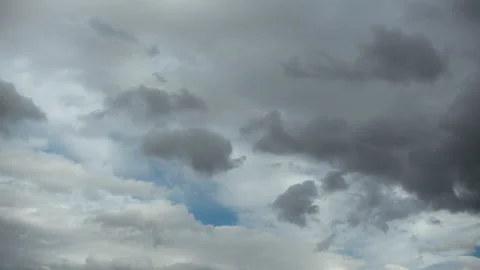 Rain Clouds In The Blue Sky, Time Lapse Stock Footage 150452216