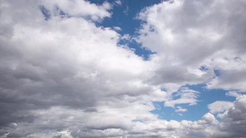 Rain Clouds In The Blue Sky, Time Lapse Stock Footage 150767577