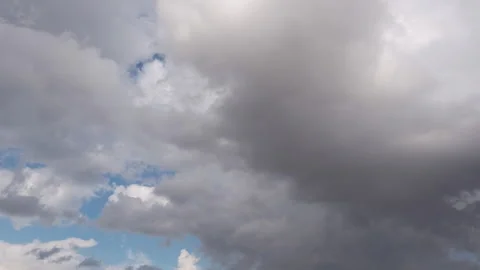 Rain Clouds In The Blue Sky, Time Lapse Stock Footage 150767746