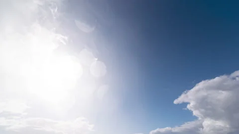 Rain Clouds In The Blue Sky, Time Lapse Stock Footage 150768776