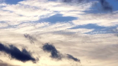 Rain clouds in the blue sky, timelapse Stock Footage 202202896