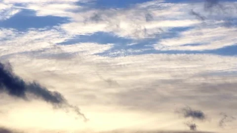 Rain clouds in the blue sky, timelapse Stock Footage 202204065