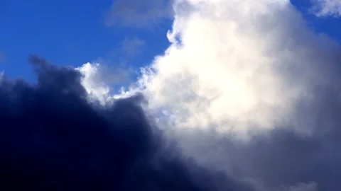 Rain clouds blue sky timelapse Stock Footage 246290713