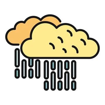 Rain clouds bringing bad weather forecast concept Illustrazione stock