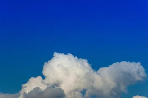 Rain Clouds Clearing Leaving Blue Sky Stock Photos