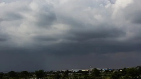 Rain clouds at cornfield, timelapse Stock-Footage 45388258