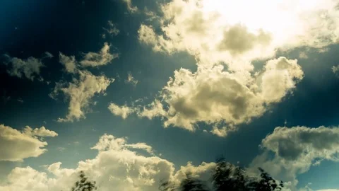 Rain Clouds Covering and Reveling the Sun Raindrops and Lensflare Stock-Footage 88553900