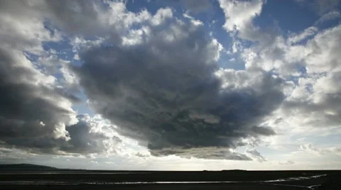 Rain clouds darken and start to drop rain on camera Stock Footage 11630168