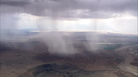 Rain Clouds Desert Plateau Stock Footage 38167898