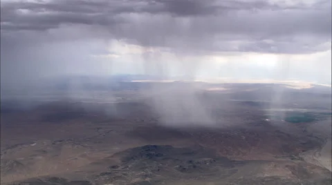 Rain Clouds Desert Plateau Stock Footage 38168687