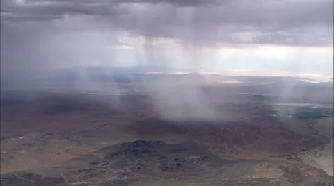 Rain Clouds Desert Plateau Stock Footage 38168779