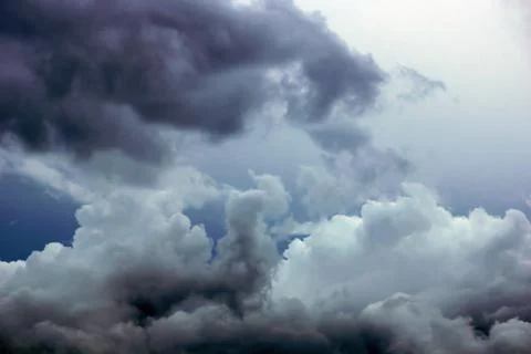 rain clouds in the evening background