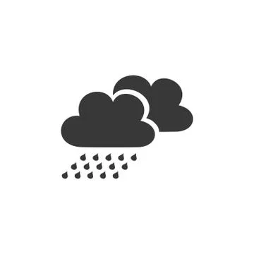 Rain with clouds. Isolated icon. Weather vector illustration Stock Illustration