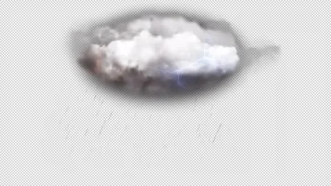 Rain Clouds Loop Animation with Alpha Channel for Weather Overlay Stock Footage 333028751