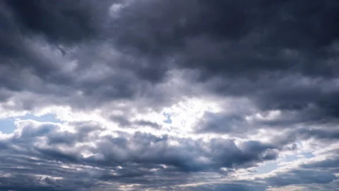 Rain Clouds Move in the Sky, Timelapse Stock Footage 253380570