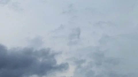 Rain clouds moved rapidly across the sky during a thunderstorm Stock Footage 51590417