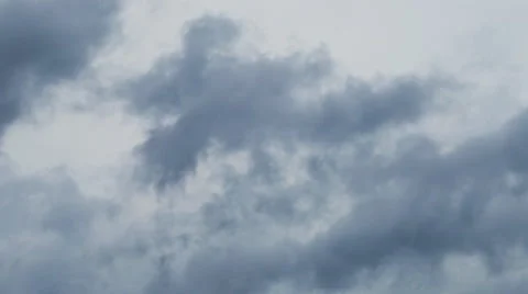 Rain clouds moved rapidly across the sky during a thunderstorm Stock Footage 51591105