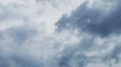 Rain clouds moved rapidly across the sky during a thunderstorm Stock Footage 51591446
