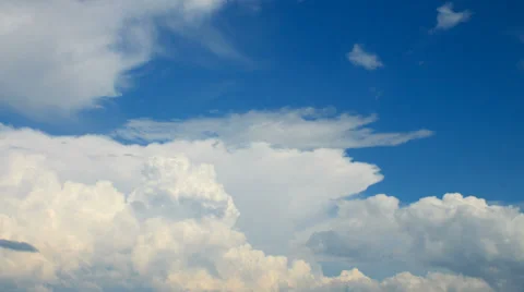 Rain clouds moving fast over blue sky, time lapse. Stock Footage 37570088