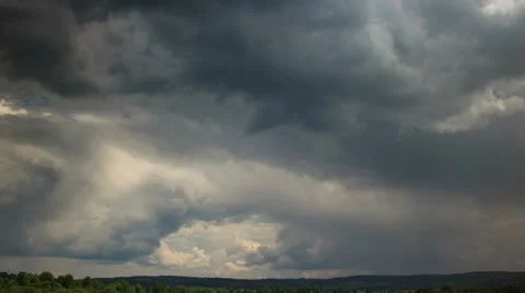 Rain clouds moving fast, time lapse. Stock Footage 48248653