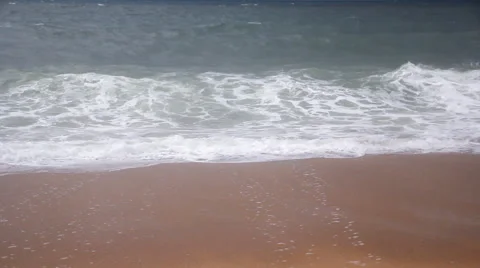 Rain clouds over beach wave , Phuket, Thailand Video stock 68986045