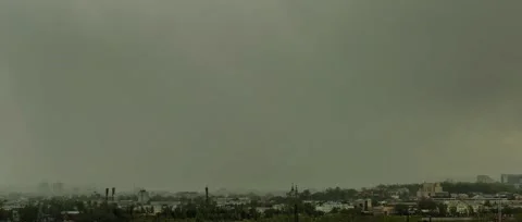 Rain clouds over the city Stock Footage 90596529