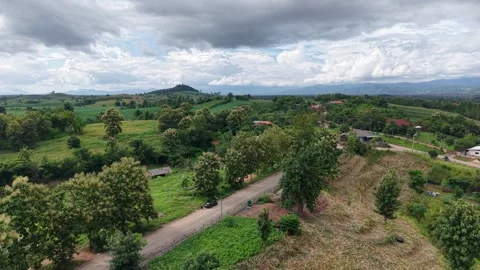 Rain Clouds Over Peaceful Green Valley Stock Footage 315878570