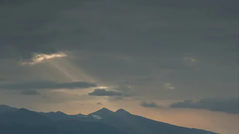 Rain Clouds In The Sky At Sunset, Time Lapse Stock Footage 150446216