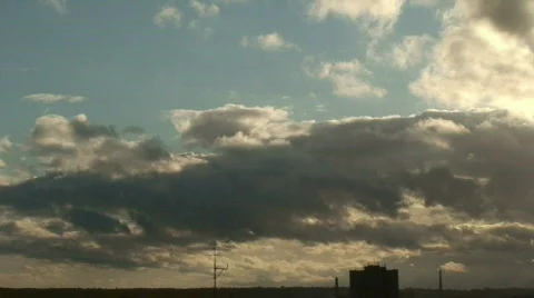 Rain clouds at sunset 3 Video stock 100455