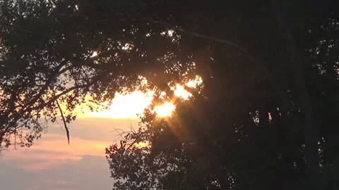 Rain clouds at sunset sky 스톡 동영상 92571110