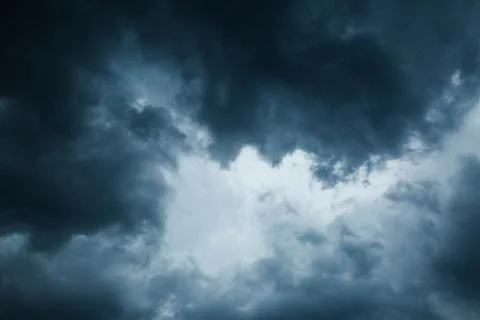Rain clouds thunderbolt storm Stock Photos