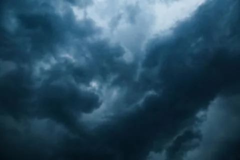 Rain clouds thunderbolt storm Stock Photos