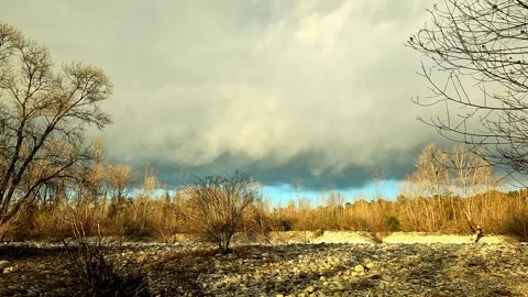 Rain clouds in the Ticino nature park Stock Footage 298501233