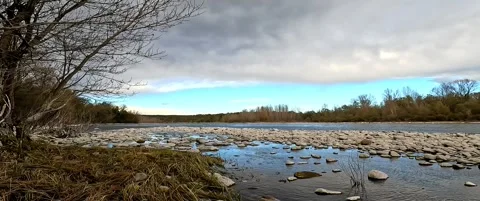 Rain clouds on a winter's day in cinemascope Stock Footage 303025116