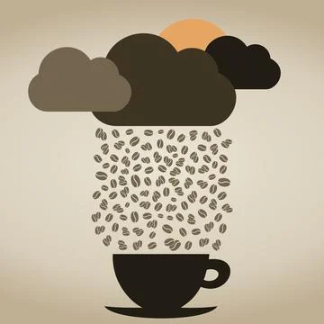 Rain coffee Stock Photos