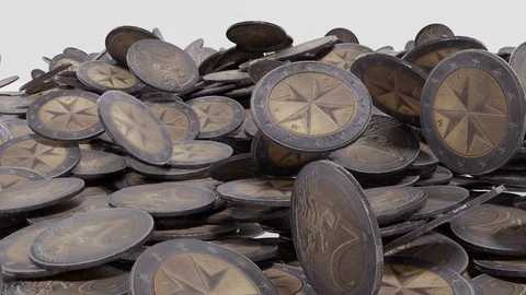Rain of Coins Stock Footage 123053837