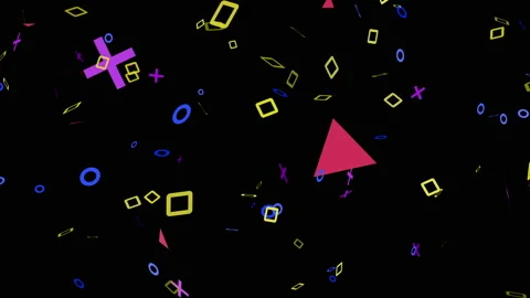 Rain Colorful Motion Shapes Fall Animation Stock Footage 143520082