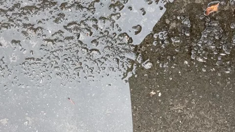 Rain Creating Gentle Waves In A Puddle 動画素材 327176961