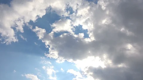 Rain Cumulus Clouds in Sky Stock Footage 104276507